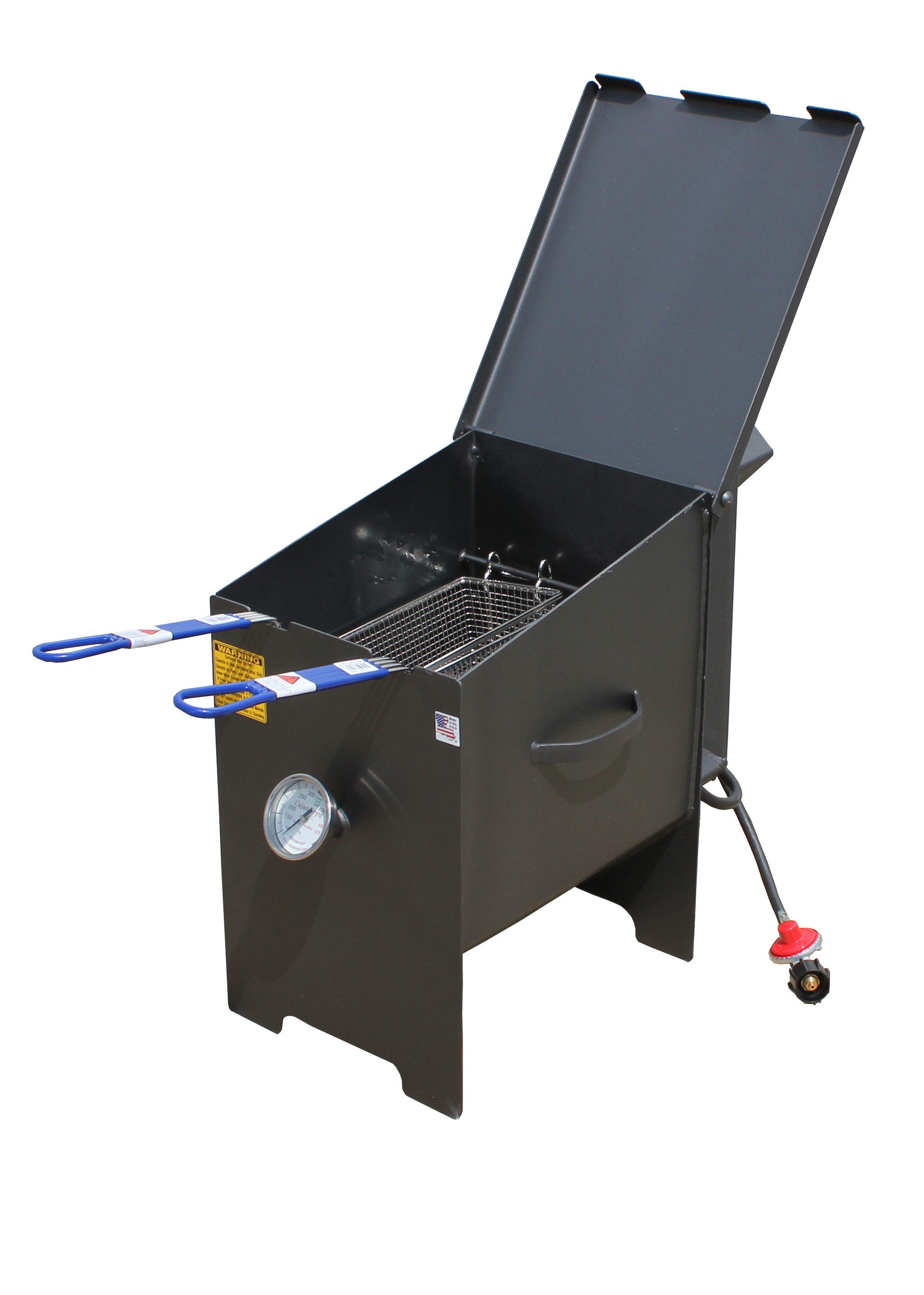Cajun Fryer 6 Gallon Propane Gas Deep Fryer With Stand And 2 Baskets